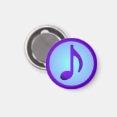 Blue Elegant Music Note Magneet (Voorkant / Achterkant)