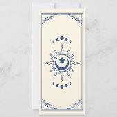 Blue Elegant Mystical Tarot Kaart Save the Date (Achterkant)