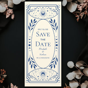 Blue Elegant Mystical Tarot Kaart Save the Date