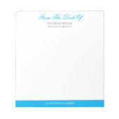 Blue Elegant Script Note van schooladviseur Notitieblok (Voorkant)