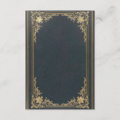 Blue Elegant Wedding Details -  Goud Script Informatiekaartje (Achterkant)