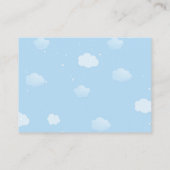 Blue Elephant Baby Book Request Baby shower Informatiekaartje (Achterkant)