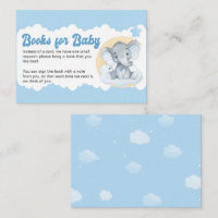 Blue Elephant Baby Book Request Baby shower