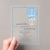 Blue Elephant Baby Boy Douche Invitation (In situ (ordinateur de poche))