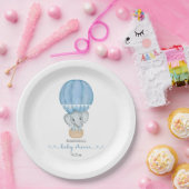 Blue Elephant Baby Boy Douche Papier Bord (Feest)