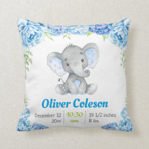 Blue Elephant Baby Boy Sierkussen kinderkamer Deco