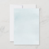 Blue Elephant Baby shower Invitation Kaart (Achterkant)