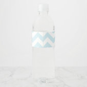 Blue Elephant Bow-stropdas Chevron-Baby shower Waterfles Etiket (Achterkant)