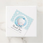 Blue Elephant Boy Baby shower Bedankjes Labels (In situ)