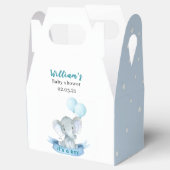 Blue Elephant Boy Baby Shower Favor Box Bedankdoosjes (Geopend)