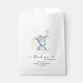 Blue Elephant Boy Baby shower Favoriser les sacs (Devant)