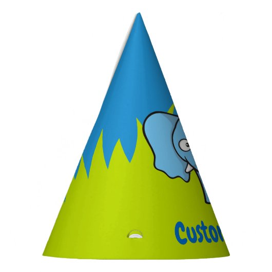 Blue Elephant cartoon Party pet Feesthoedjes (Links)