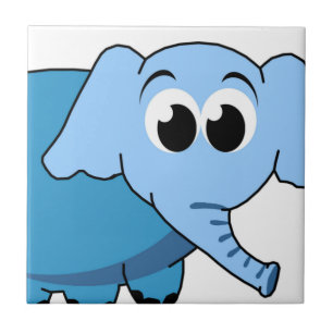 Blue Elephant Ceramic Tegel Tegeltje