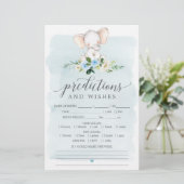 Blue Elephant Double Sided Baby shower Games (Staand voorkant)