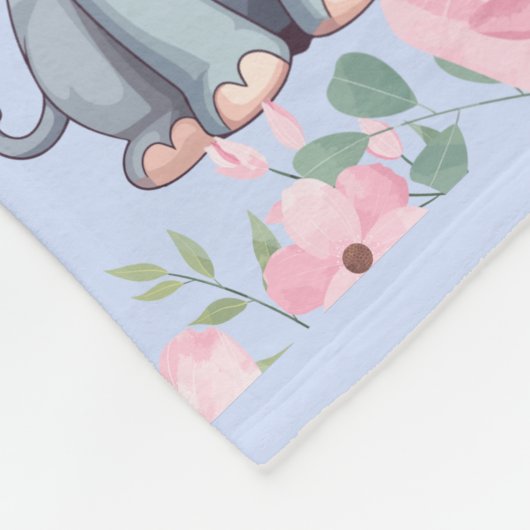 Blue Elephant Fleece Blanket (Hoek)