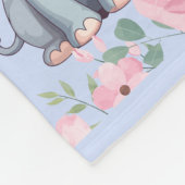 Blue Elephant Fleece Blanket Deken (Hoek)