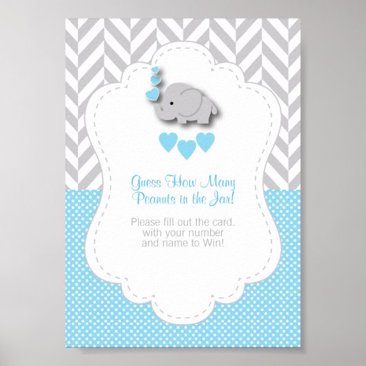 Blue Elephant Game Instruction Poster (Voorkant)