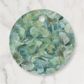 Blue Elephant Greenery Baby shower Dank u Bedankjes Labels (Achterkant)