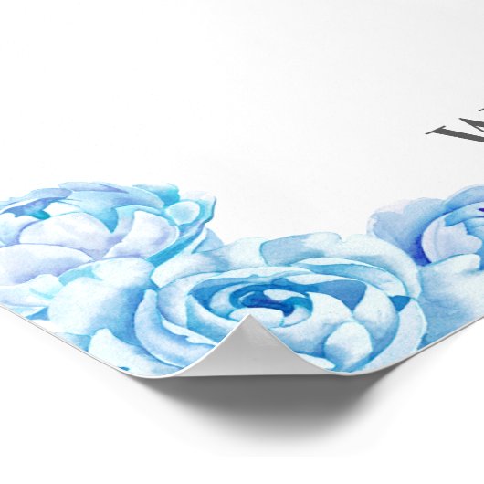 Blue Elephant Guestbook Alternative Sign Poster (Hoek)