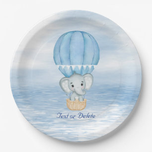 Blue Elephant Hete Luchtballon Papier Bord