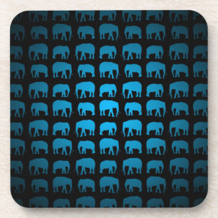 Blue Elephant Pattern Drankjes Onderzetter