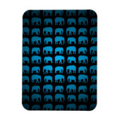 Blue Elephant Pattern Magneet (Verticaal)