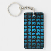 Blue Elephant Pattern Sleutelhanger (Voorkant)