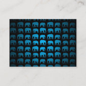 Blue Elephant Pattern Visitekaartje (Achterkant)