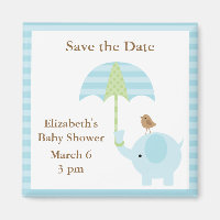 Blue Elephant Save the Date Magneten