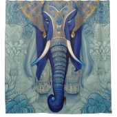 Blue Elephant Shower Curtain Douchegordijn (Voorkant)