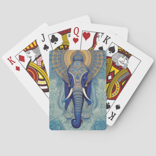 Blue Elephant-spelkaarten Pokerkaarten (Achterkant)