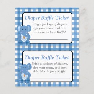 Blue Elephant Thleguy baby shower games Flyer