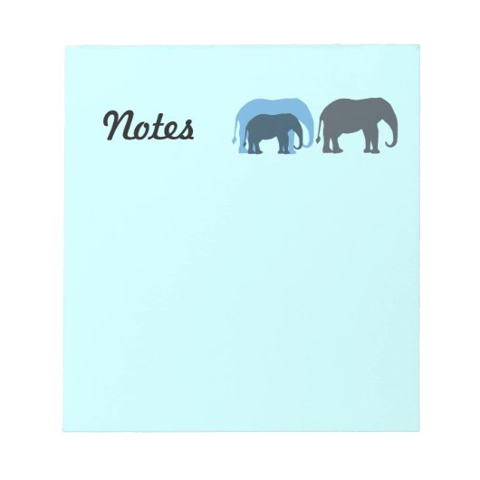 Blue Elephants Notitieblok (Voorkant)