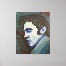 Blue Elvis Canvas Afdruk