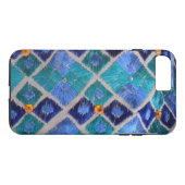 Blue-embroided Phulkari unieke iphone case (Achterkant (Horizontaal))