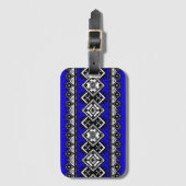 Blue Embroidery Bagagelabel (Voorkant (verticaal))