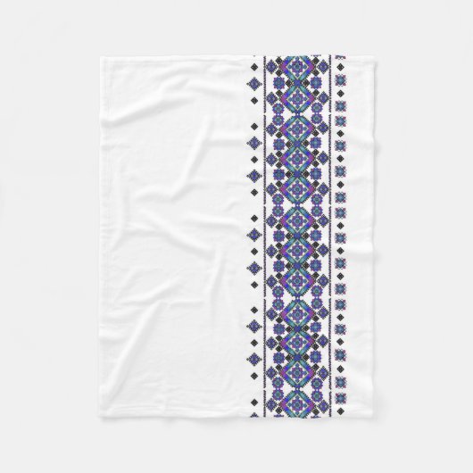 Blue Embroidery Fleece Deken (Voorkant)