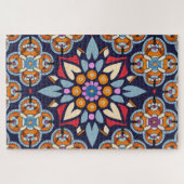 Blue Embroidery Legpuzzel (Horizontaal)