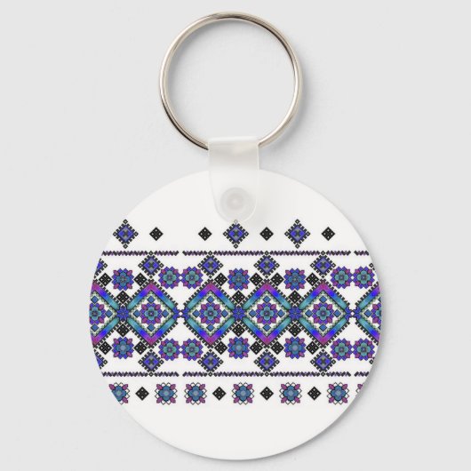 Blue Embroidery Sleutelhanger (Voorkant)