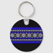 Blue Embroidery Sleutelhanger (Voorkant)