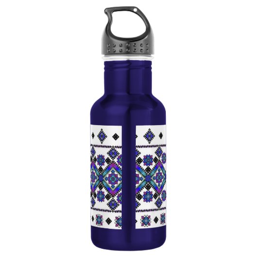 Blue Embroidery Waterfles (Achterkant)