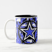 Blue Emo Star Coffee Mok (Links)