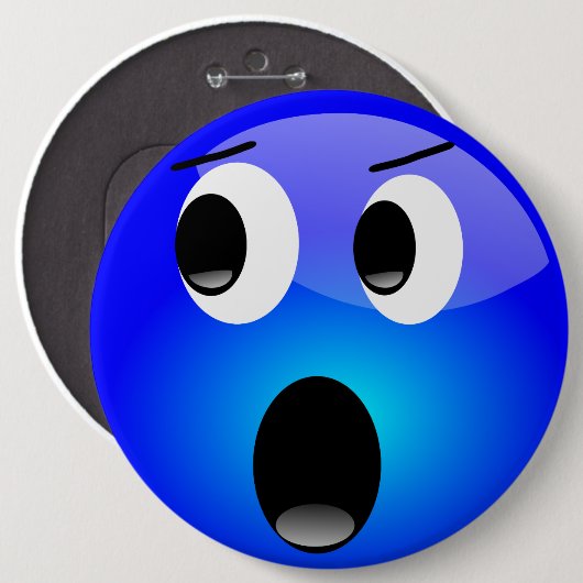 Blue Emoji Button (Voorkant /achterkant)