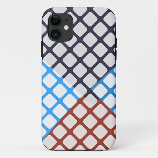 Blue en Brown Diamond Argyle Case-Mate iPhone Case (Achterkant)