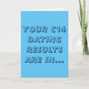 Blue en Cream Funny c14 Dating Pun Happy Birthday Kaart