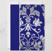 Blue en Silver Damask Kaart (Voorkant)