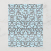 Blue en Silver Damask Teddy Bears - Snoep Game Flyer (Achterkant)