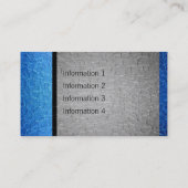 Blue en Silver Luxury Metallic 2 Visitekaartje (Achterkant)