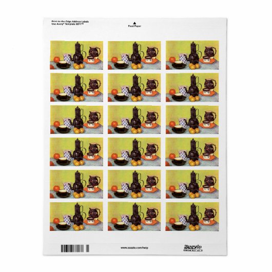 Blue Enamel Coffeepot van Vincent van Gogh Etiket (Full Sheet)