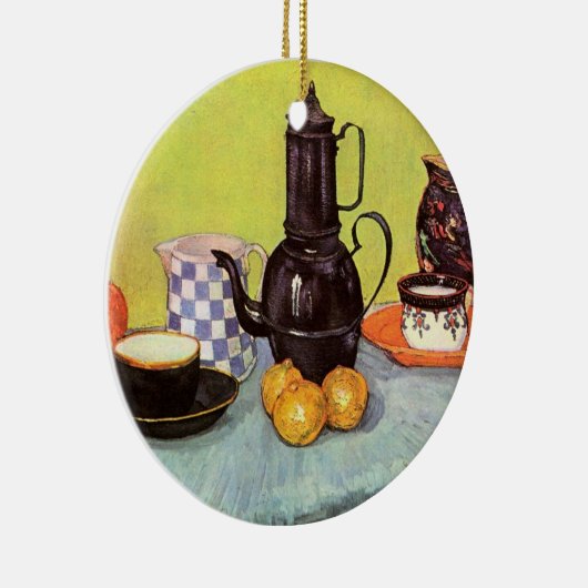 Blue Enamel Coffeepot van Vincent van Gogh Keramisch Ornament (Rechts)